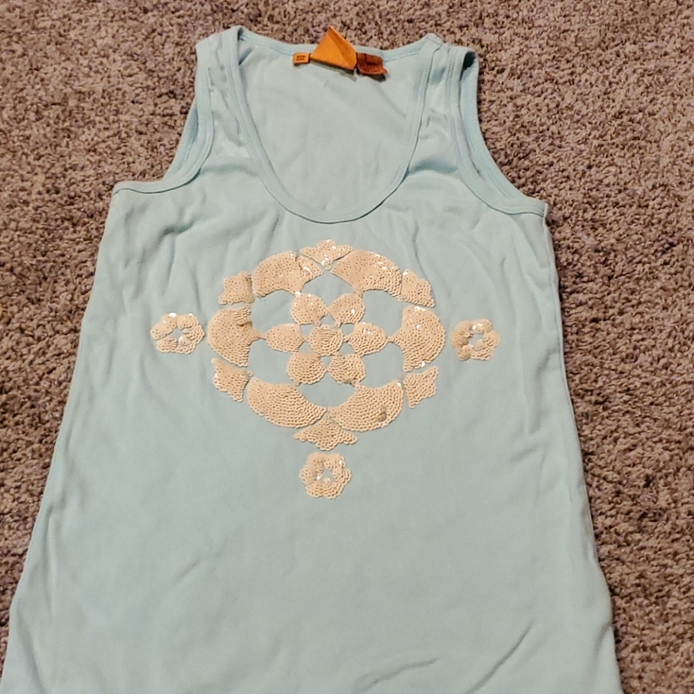 Tory Burch sequin accented tank